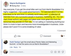 Pareto Summit Testimonial