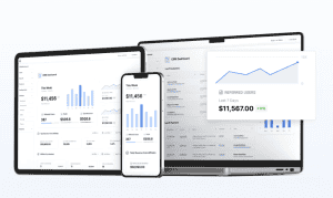 Screenshot displaying the integrated CRM and shopping cart management features within the ESTAGE platform.